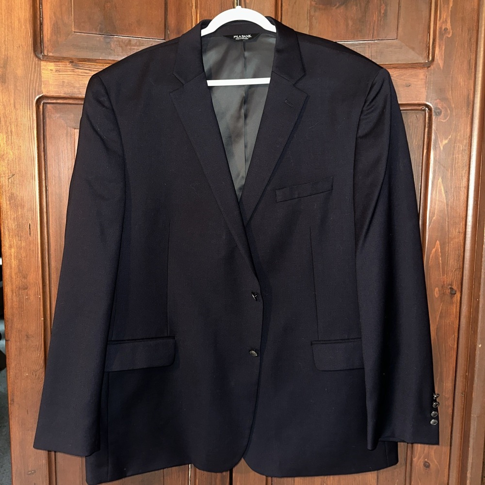 Mens Jos A Bank Traveler Utility Blazer 52L Tailored Fit Navy Sport Coat jacket